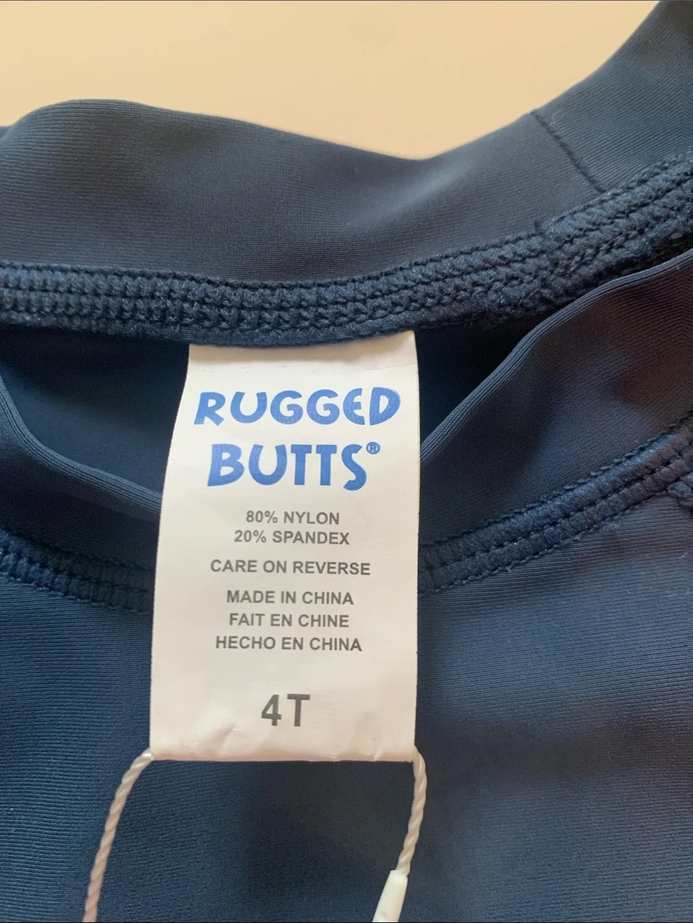 Rugged Butts Kids' Short Sleeve Rashguard - Navy Size 4T